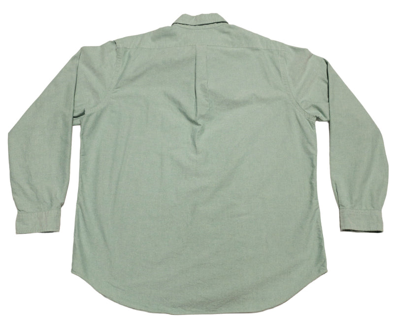 Polo Ralph Lauren Shirt Men's 2XL Long Sleeve Button-Down Oxford Green Preppy