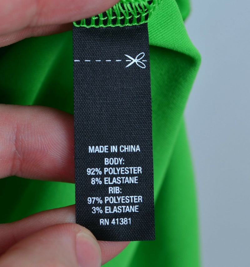 RLX Ralph Lauren Men's Sz Medium Lime Green Logo Golf Polo Shirt NWT