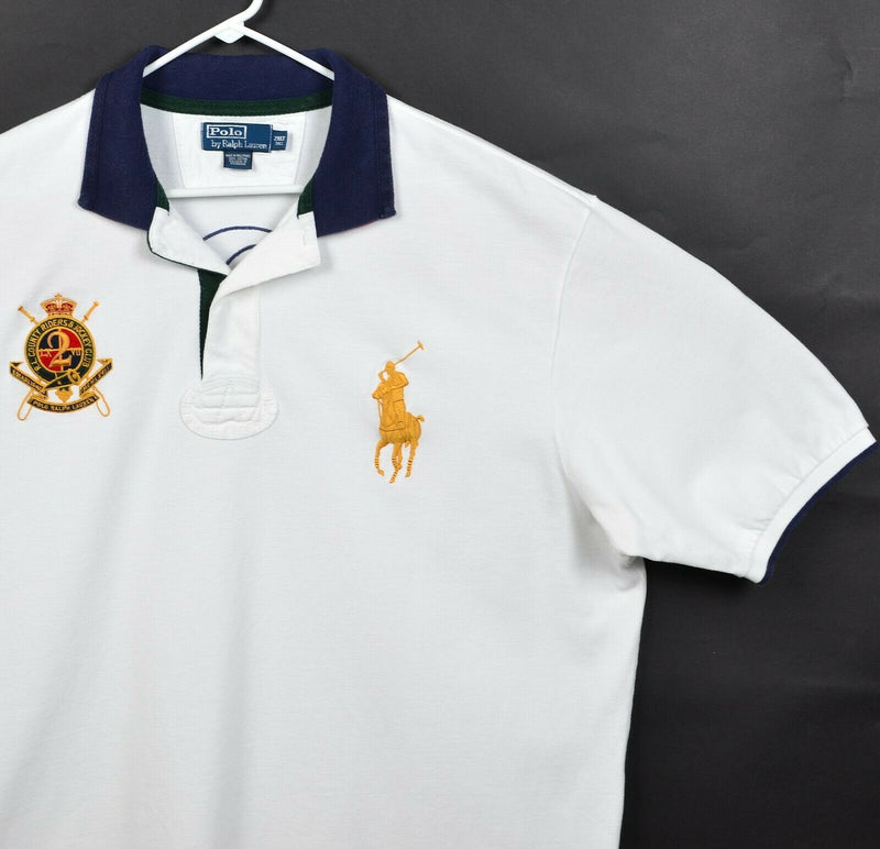 Polo Ralph Lauren Men's 2XLT Tall Big Pony White Crest Embroidered Polo Shirt