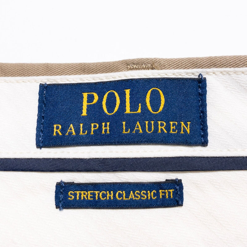 Polo Ralph Lauren Pants Men's 36x32 Stretch Classic Fit Khaki Brown Business