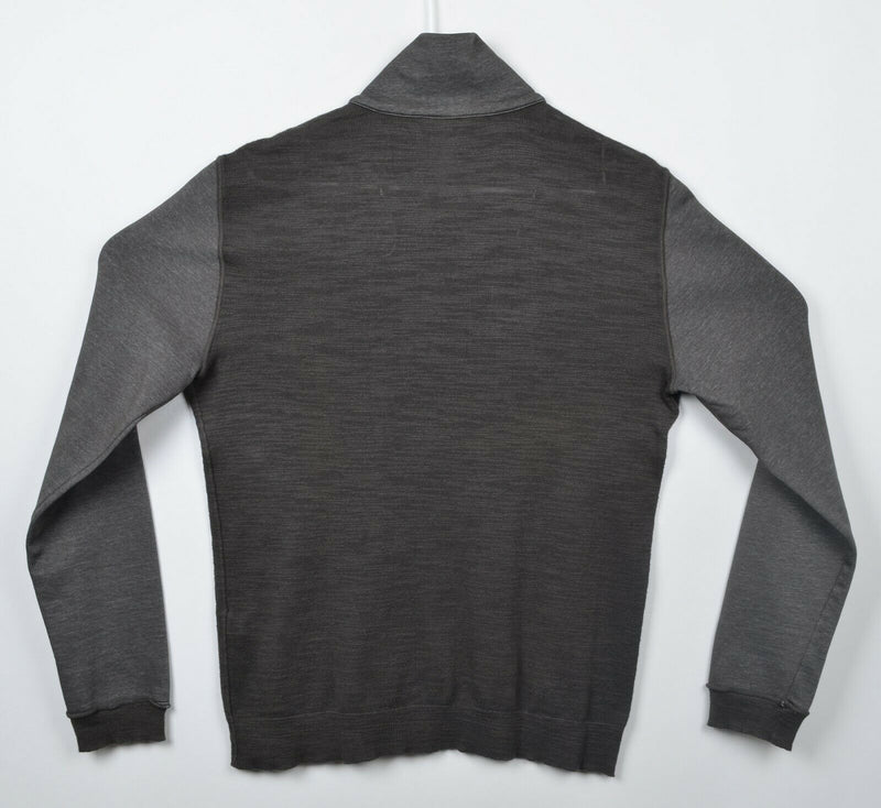 John Varvatos USA Men's Medium Shawl Collar Heather Gray Pullover Sweater