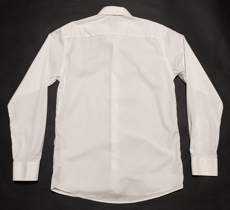 Eton 16.5 Slim Men's Dress Shirt Solid White Cutaway Collar Long Sleeve Button