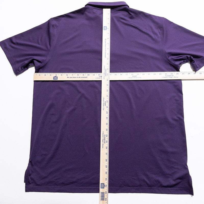 Peter Millar Summer Comfort Polo 2XL Men's Shirt Solid Purple Wicking Golf