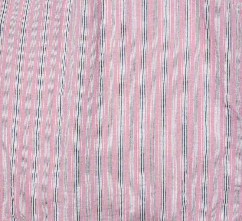 Polo Ralph Lauren Linen Shirt 2XL Men's Pink Striped Caldwell Short Sleeve