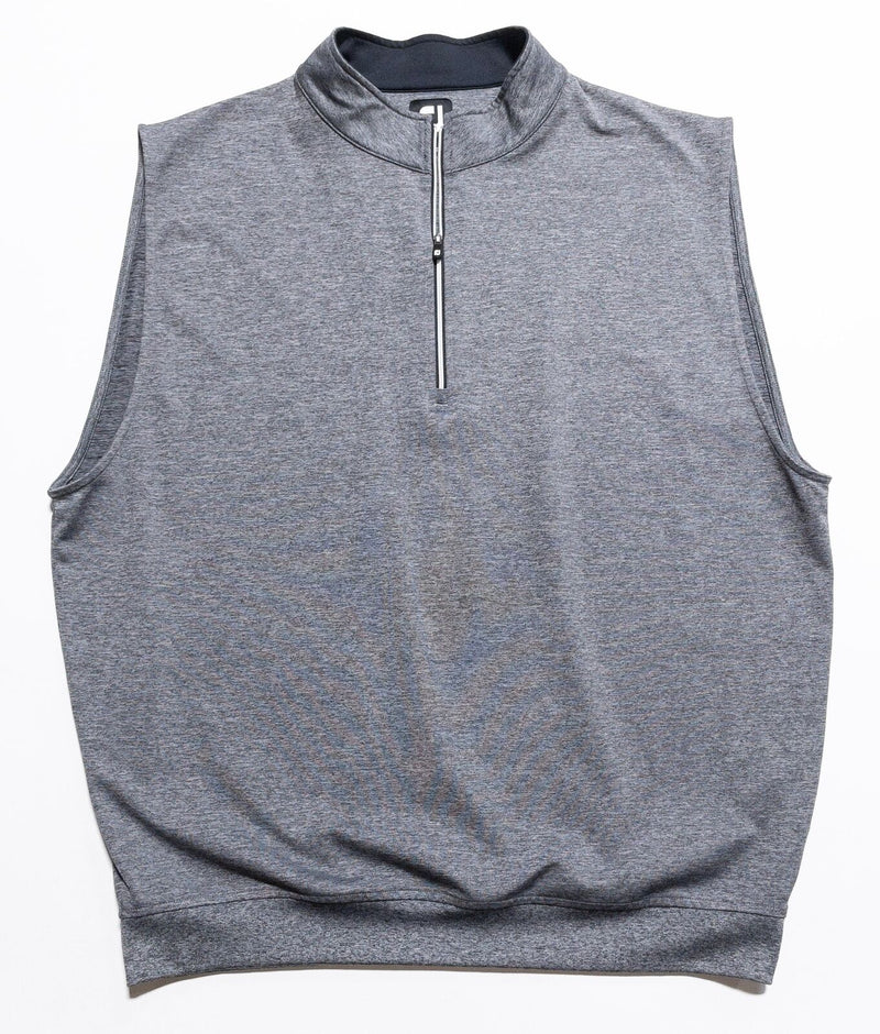 FootJoy Golf Vest Men's XL 1/2 Zip Pullover Charcoal Gray Wicking Nylon