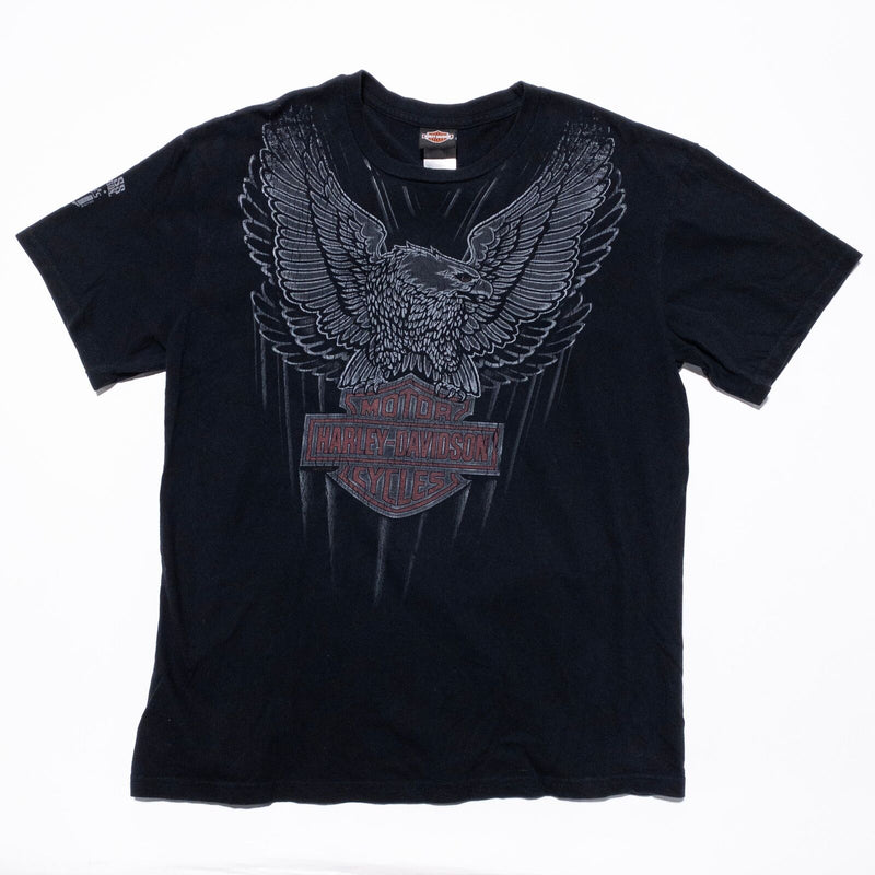 Harley-Davidson Eagle T-Shirt Men's XL Black Logo USA Made Big Graphic Black