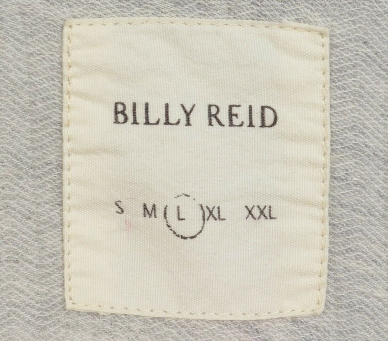 Billy Reid Men's Large Heather Gray Cotton Poly Blend Short Sleeve Polo Shirt