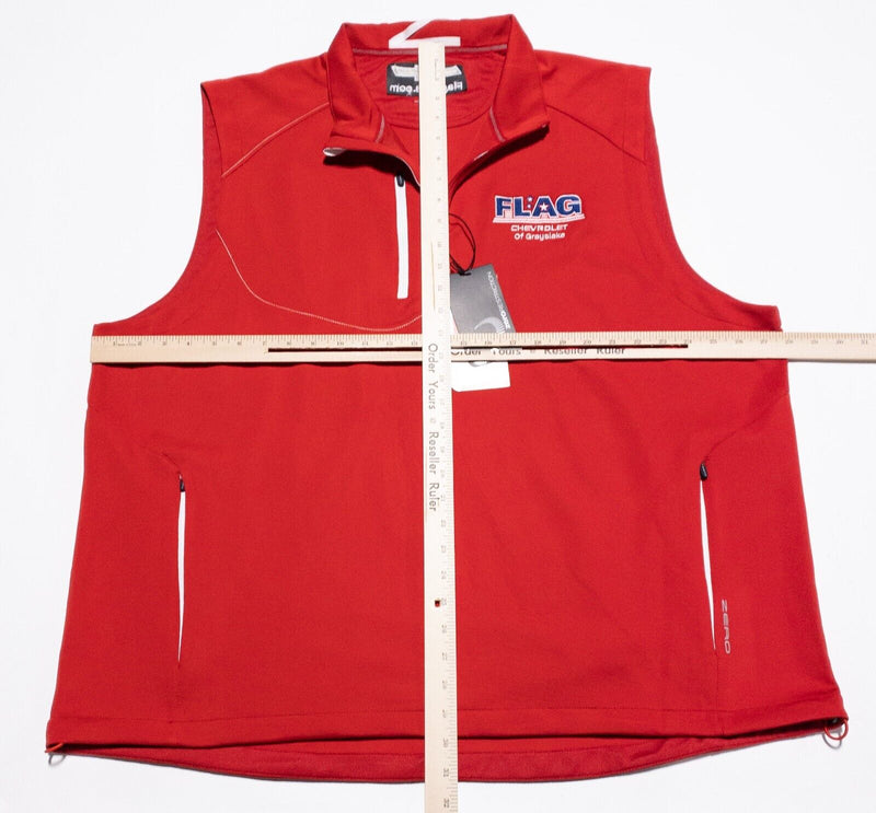 Zero Restriction Vest Men's 3XL Golf Pullover 1/4 Zip  Wicking Stretch Red Z500